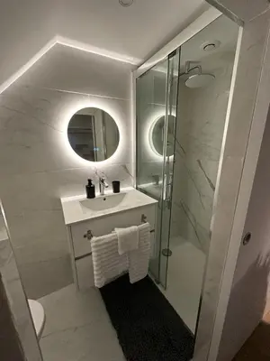Salle de bains dans l'établissement Appartement cocooning