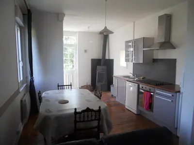 Cuisine ou kitchenette dans l'établissement Gîte d'Airaines