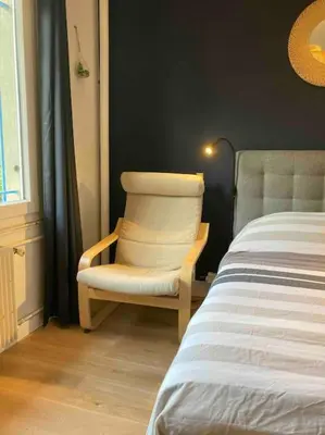 Un ou plusieurs lits dans un hébergement de l'établissement Studio hypercentre Quai de Seine