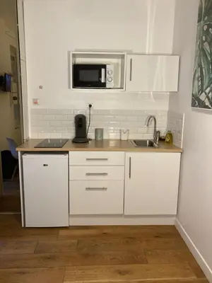 Cuisine ou kitchenette dans l'établissement Studio N 2 cosy hypercentre, rue Saint Nicolas