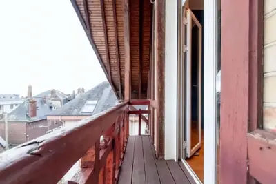 Balcon ou terrasse dans l'établissement Appartement Design Rouen-gare avec parking privé