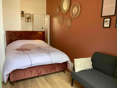 Un ou plusieurs lits dans un hébergement de l'établissement Studio N1 plein centre ville