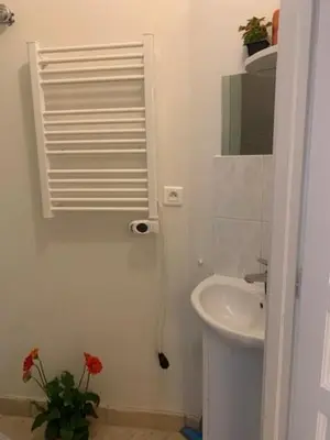 Salle de bains dans l'établissement Gite 5 personnes SOLOGNE