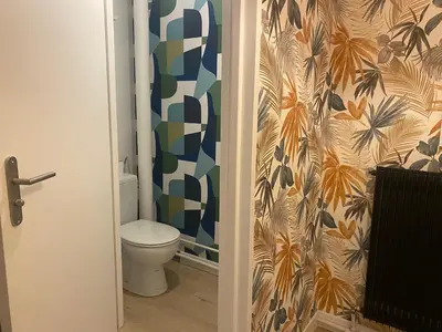 Salle de bains dans l'établissement Élégant, spacieux, 2 couchages, proche centre