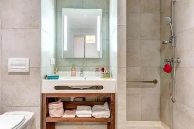 Salle de bains dans l'établissement Résidence de Maisons-Laffitte