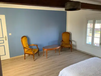Un ou plusieurs lits dans un hébergement de l'établissement Spacieux gîte à la ferme proche Beauvais