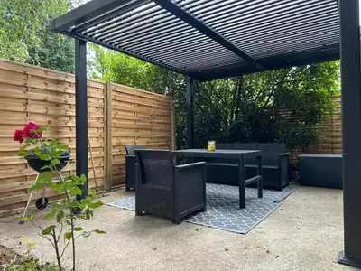 Jardin de l'établissement La Ptite Maison proche Rouen