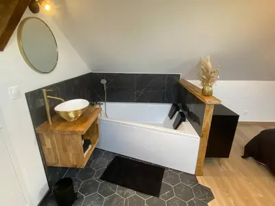 Salle de bains dans l'établissement Gîte de l'Epinay Mirabelle