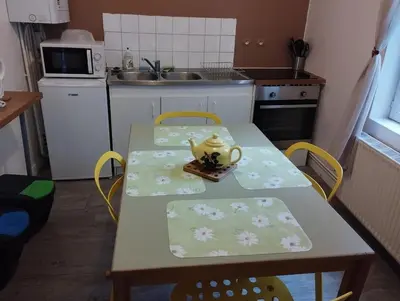 Cuisine ou kitchenette dans l'établissement Le Grèbe