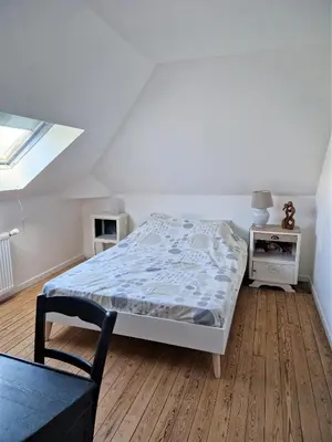 Un ou plusieurs lits dans un hébergement de l'établissement Magnifique Maison de Campagne