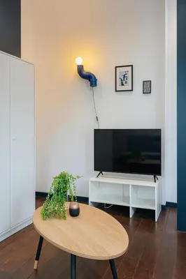 Télévision ou salle de divertissement dans l'établissement La maison Mareuil