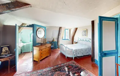 Un ou plusieurs lits dans un hébergement de l'établissement 8 Bedroom Cozy Home In Saint-Vigor