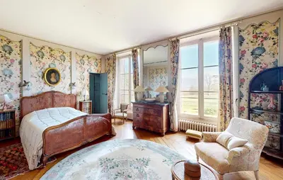 Un ou plusieurs lits dans un hébergement de l'établissement 8 Bedroom Cozy Home In Saint-Vigor