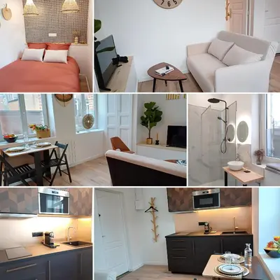 Coin salon dans l'établissement L'escapade - A 5min à pied centre ville & gare