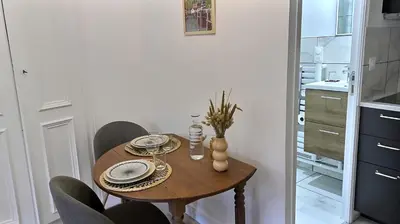 Cuisine ou kitchenette dans l'établissement Pause amiénoise - Proche centre ville - wifi Fibre