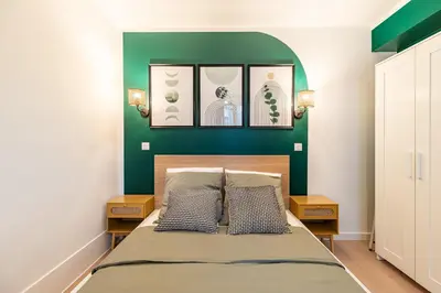 Un ou plusieurs lits dans un hébergement de l'établissement Appartement Cosy Rouen