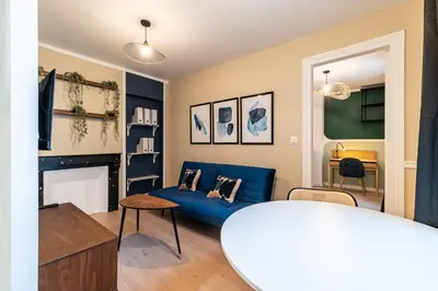 Coin salon dans l'établissement Appartement Cosy Rouen