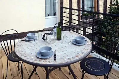 Balcon ou terrasse dans l'établissement Les Agapanthes