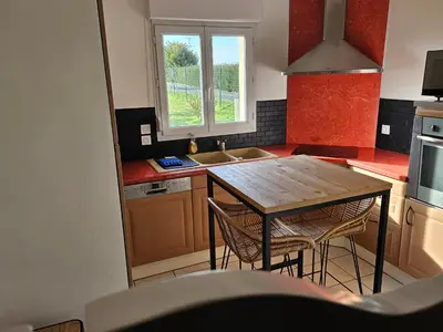 Cuisine ou kitchenette dans l'établissement Gite de Amiens Poulainville