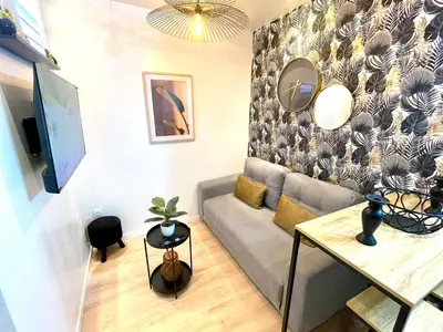 Coin salon dans l'établissement Chic Oasis in Rouen