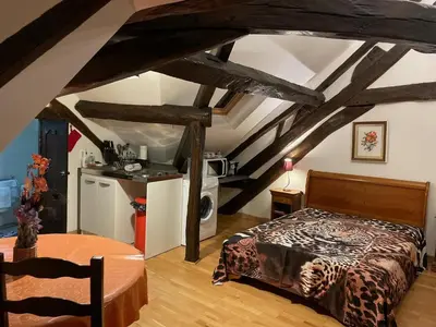 Un ou plusieurs lits dans un hébergement de l'établissement 5 Mins to ZOOTHOIRY STUDIO LUMINEUX