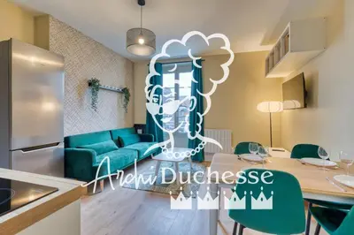 Coin salon dans l'établissement Mathilde Appartement proche Clinique Mathilde