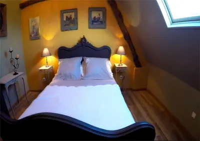 Un ou plusieurs lits dans un hébergement de l'établissement Le Relais des Prés - Gîte de grande capacité