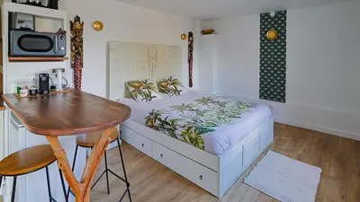 Télévision ou salle de divertissement dans l'établissement Maisonnette cosy bord de Seine 30min paris