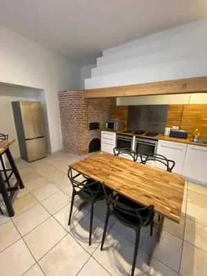 Cuisine ou kitchenette dans l'établissement Chez Victor H