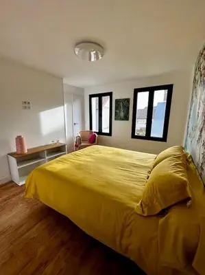 Un ou plusieurs lits dans un hébergement de l'établissement Maison de campagne normande
