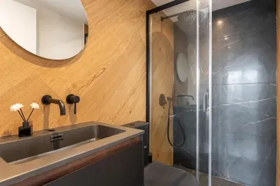 Salle de bains dans l'établissement Studios Le Médicis