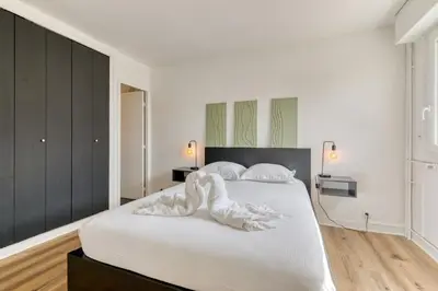 Un ou plusieurs lits dans un hébergement de l'établissement Marine votre F2 moderne à Rouen