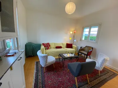 Coin salon dans l'établissement La Maison du Chemin Vert