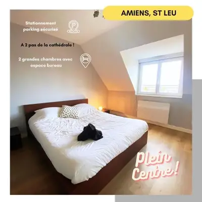 2 chambres Hyper centre avec place de Parking et WIFI