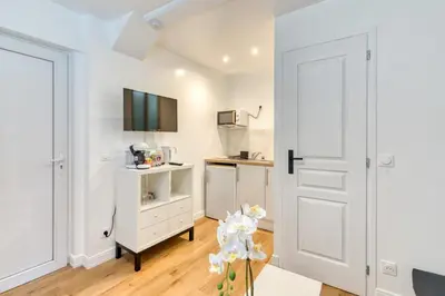 Cuisine ou kitchenette dans l'établissement Christophe Studio Rouen centre