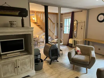 Coin salon dans l'établissement Gîte les tilleuls