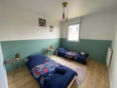 Un ou plusieurs lits dans un hébergement de l'établissement L'appartement Eclat contemporain -310