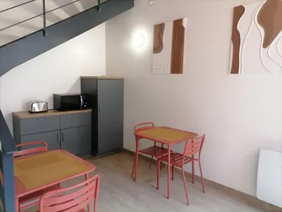 Cuisine ou kitchenette dans l'établissement Le Relais de 40 Sous