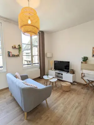 Télévision ou salle de divertissement dans l'établissement Le Perchoir - Studio vue imprenable - Hypercentre