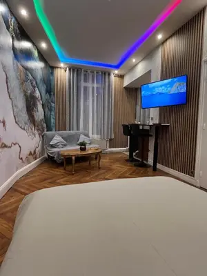 Télévision ou salle de divertissement dans l'établissement Appartement Cosy•Gare• Centre-ville