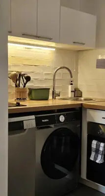 Cuisine ou kitchenette dans l'établissement Appartement proximité directe Rouen