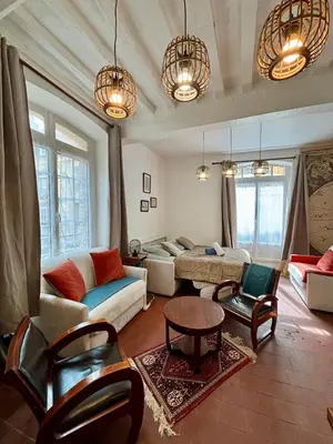 Coin salon dans l'établissement Le voyage à Dieppe au centre ville
