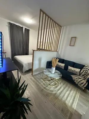 Coin salon dans l'établissement Cosy House à 9 mins RER A et 35 mins de Paris
