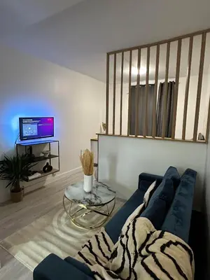 Télévision ou salle de divertissement dans l'établissement Cosy House à 9 mins RER A et 35 mins de Paris