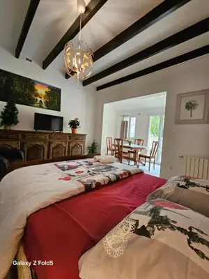 Un ou plusieurs lits dans un hébergement de l'établissement Appartement GIVERNY