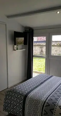 Un ou plusieurs lits dans un hébergement de l'établissement Studio HAPPY'Home tout confort proche Rouen