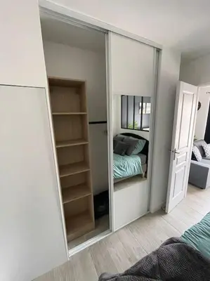 Un ou plusieurs lits dans un hébergement de l'établissement Appartement 1 chambre proche Gare et Centre Ville