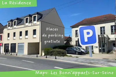 Plan de l'établissement Coup de Coeur des Voyageurs - Propre, confort et Entrer autonome - Bonn'appartts-sur-Seine