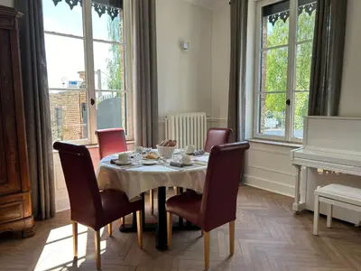 Coin salon dans l'établissement Villa du Vieux Château