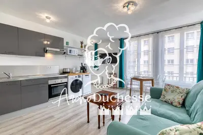 Cuisine ou kitchenette dans l'établissement Camille Joli Appartement Centre Ville Rouen